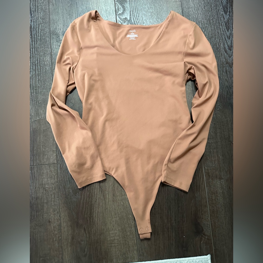 Nuuds Women's Long Sleeve Scoop Neck Bodysuit